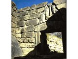 The Lion gate of Mycenae, crowned by a relief of two lions